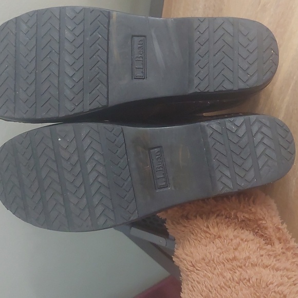 LL Bean Comfort Mocs, Women's 7.5M, Brown Leather Professional Clogs, Slip Ons - Picture 6 of 8